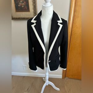 Women's Black and White Blazer by Classic Frenz in ladies small